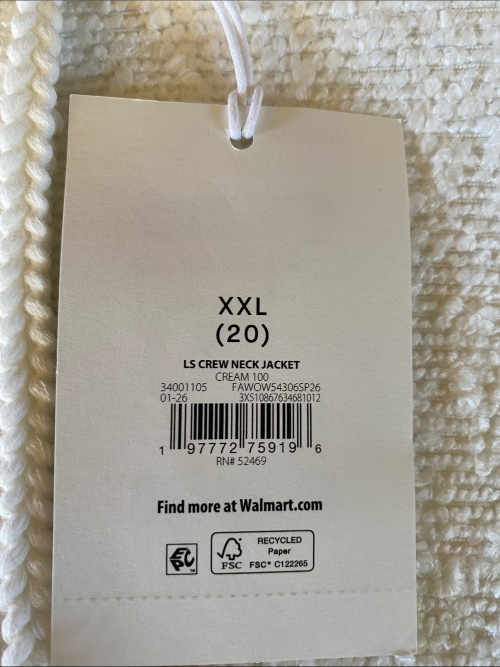 Free Assembly Elegant White Bouclé Button-Front Jacket - Picture 8 of 10